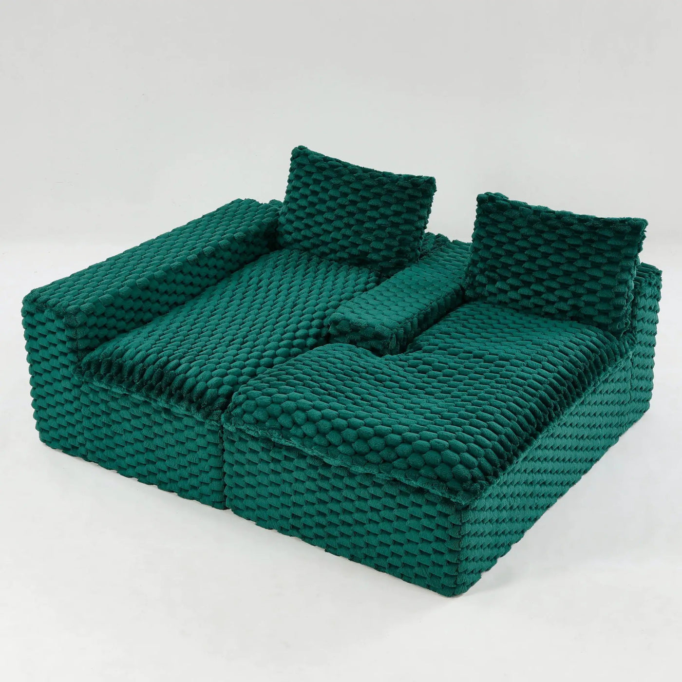 Modular Sofa, Convertible Twin Seat With Chaise Lounge by HouseOfZazla