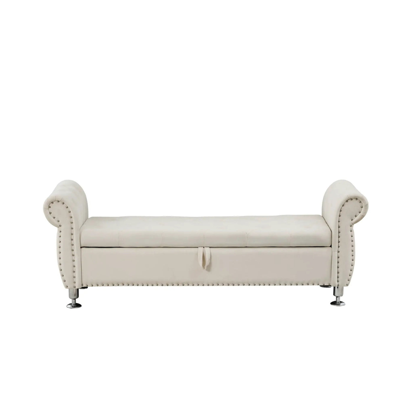 Storage Bench With Crystal Buttons And 1 Pillow For Bedroom by HouseOfZazla
