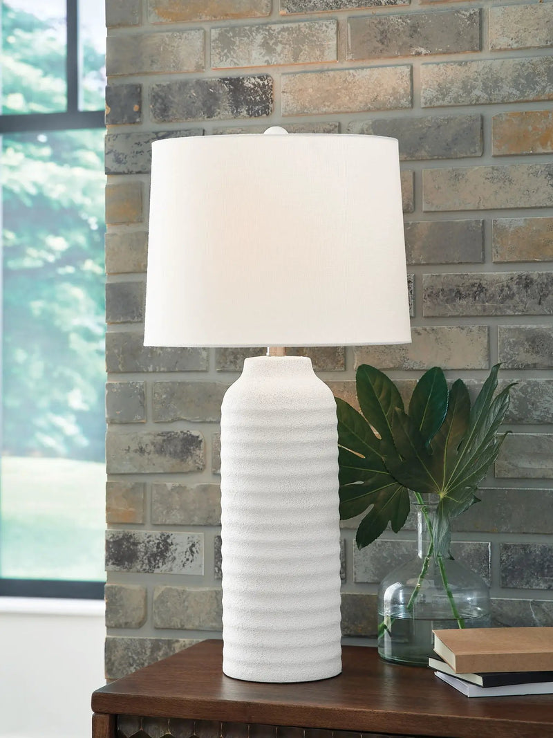 Vauville - Poly Table Lamp (Set of 2) - White by Unique Piece Furniture