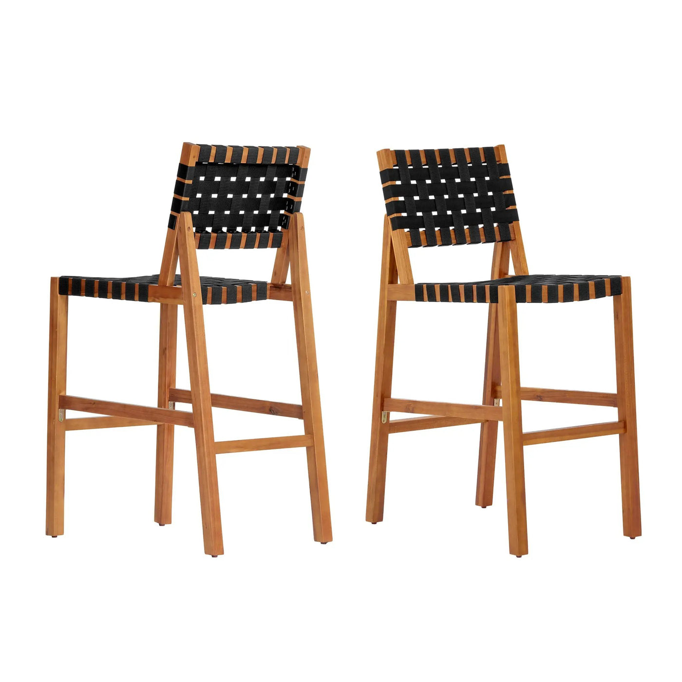 30.5 Inch Seat Height Outdoor Acacia Solid Wood Patio Side Chair by HouseOfZazla