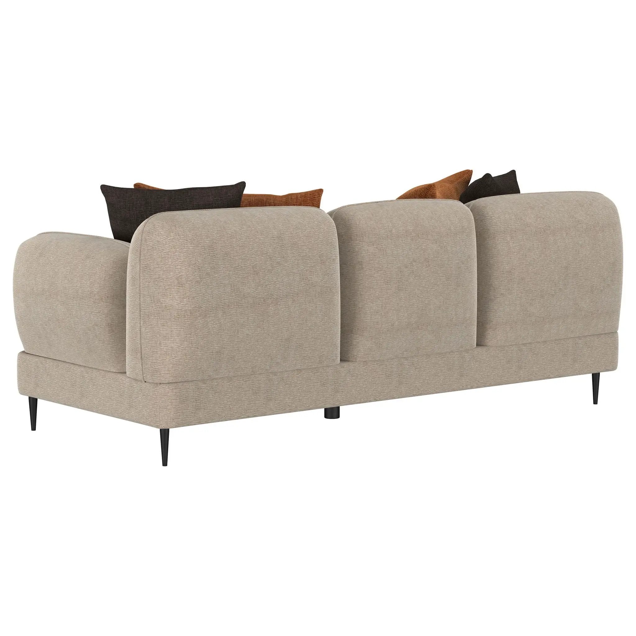 Jade 2-piece Chenille Upholstered Sofa Set Latte by Unique Piece Furniture