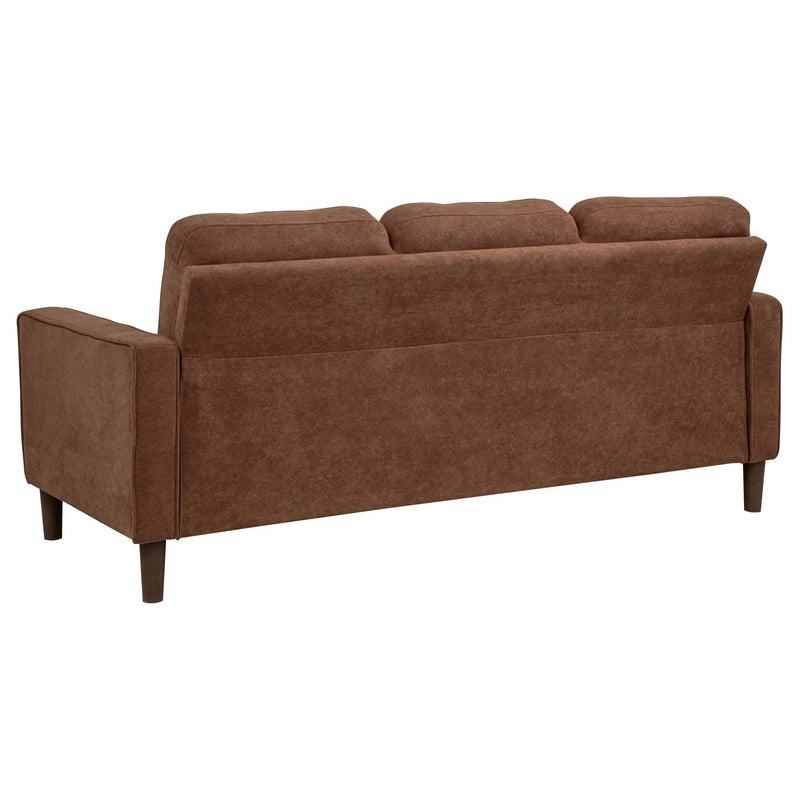 Bowen II 3-piece Fabric Upholstered Track Arm Sofa Set Rust by Unique Piece Furniture