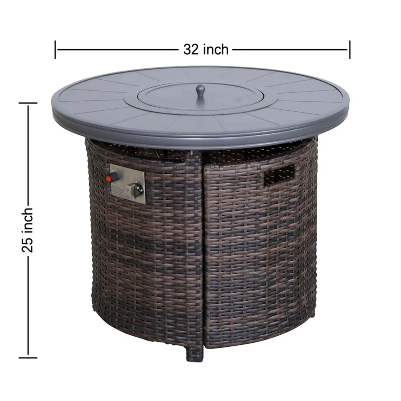 Outdoor Fire Pit Table With Lid by Unique Piece Furniture