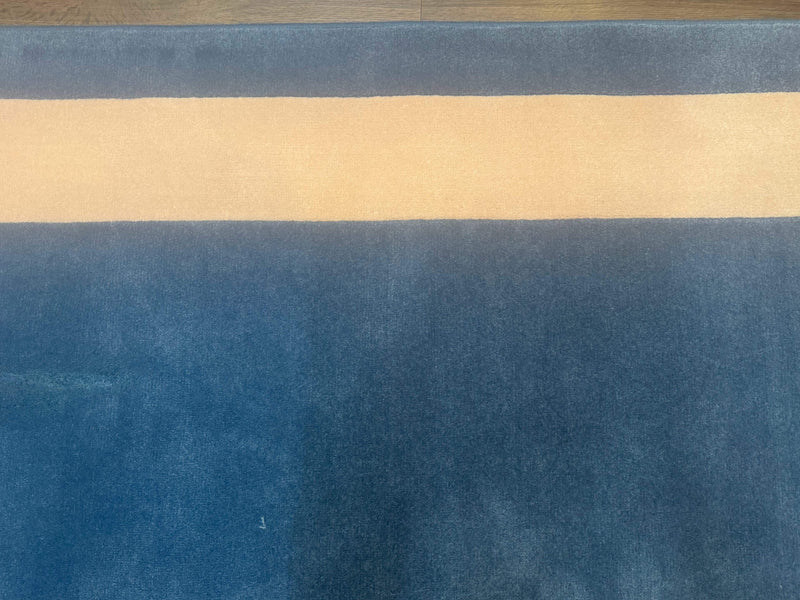Blue and Cream Square Rug 10x10 ft, Large Square Carpet by Jewel Rugs