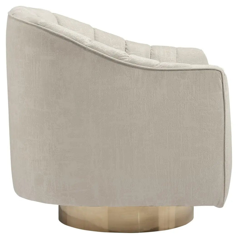 Penzlin - Swivel Accent Chair - Pearl by Unique Piece Furniture
