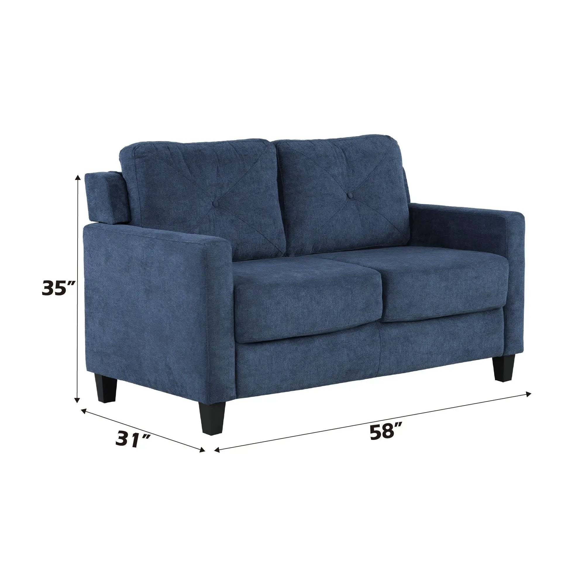 2 Seater Loveseat - Navy by HouseOfZazla