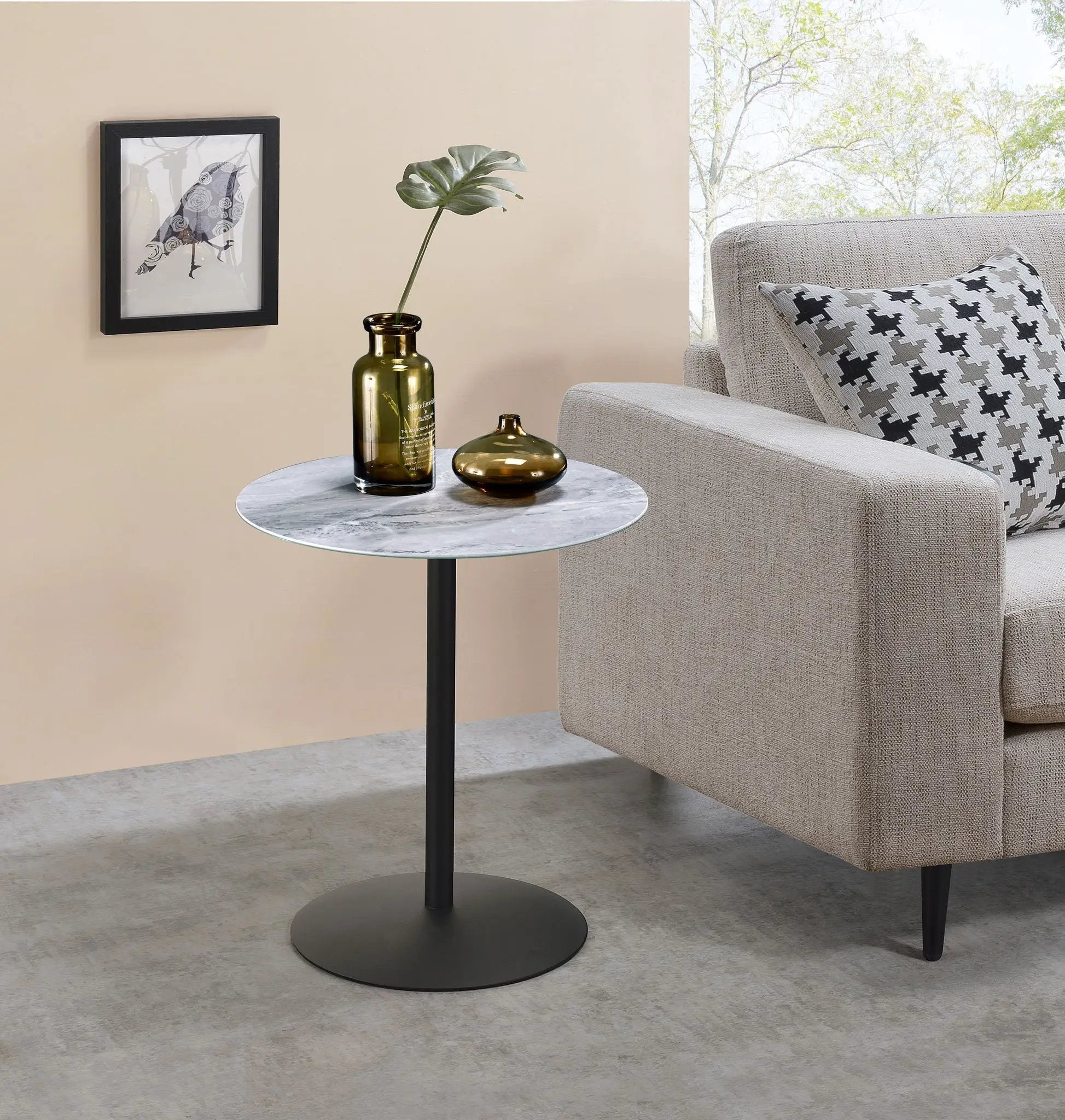 Circa - 17.5" End Table With Marble Textured Top by Unique Piece Furniture