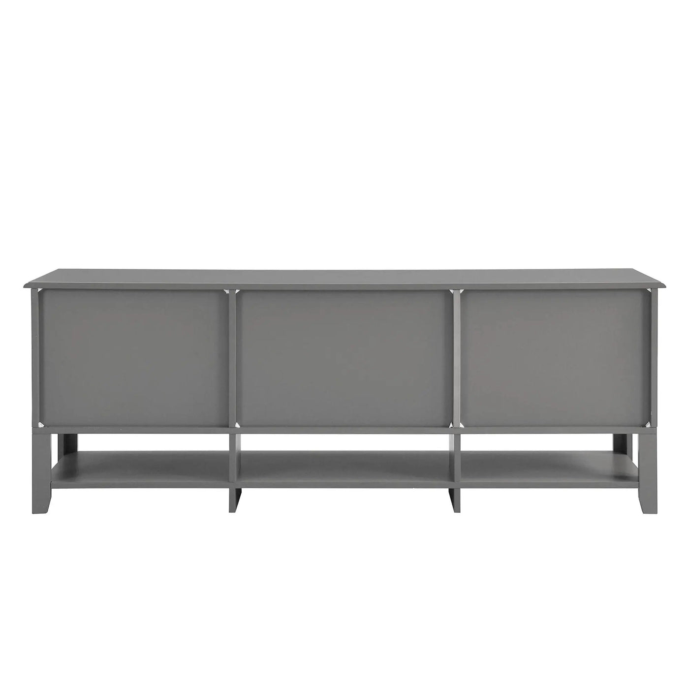 TV Stand, Entertainment Center With Dual Drawers And Hidden Storage, Cabinet With Soft Closing Doors And Sleek Panel Design by HouseOfZazla