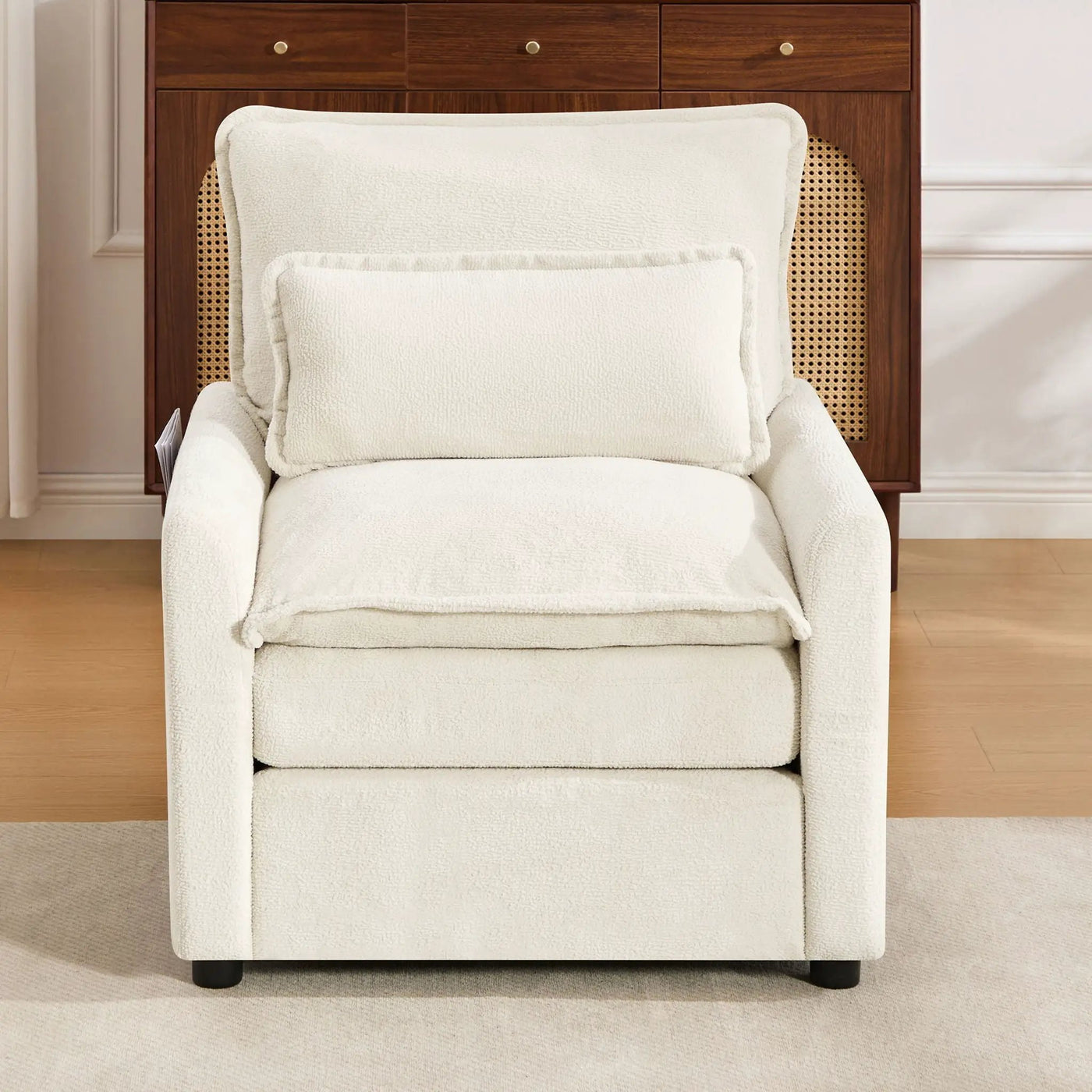 Modern Single Seat Accent Chair With Side Storage Pockets by HouseOfZazla