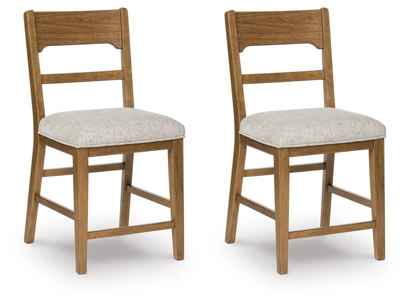 Cabalynn - Upholstered Barstool (Set of 2) - Oatmeal / Light Brown by Unique Piece Furniture