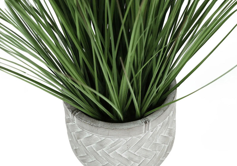 21" Tall, Artificial Plant, Grass, Indoor, Faux, Fake, Table, Greenery, Potted, Real Touch, Decorative - Green / White by Unique Piece Furniture