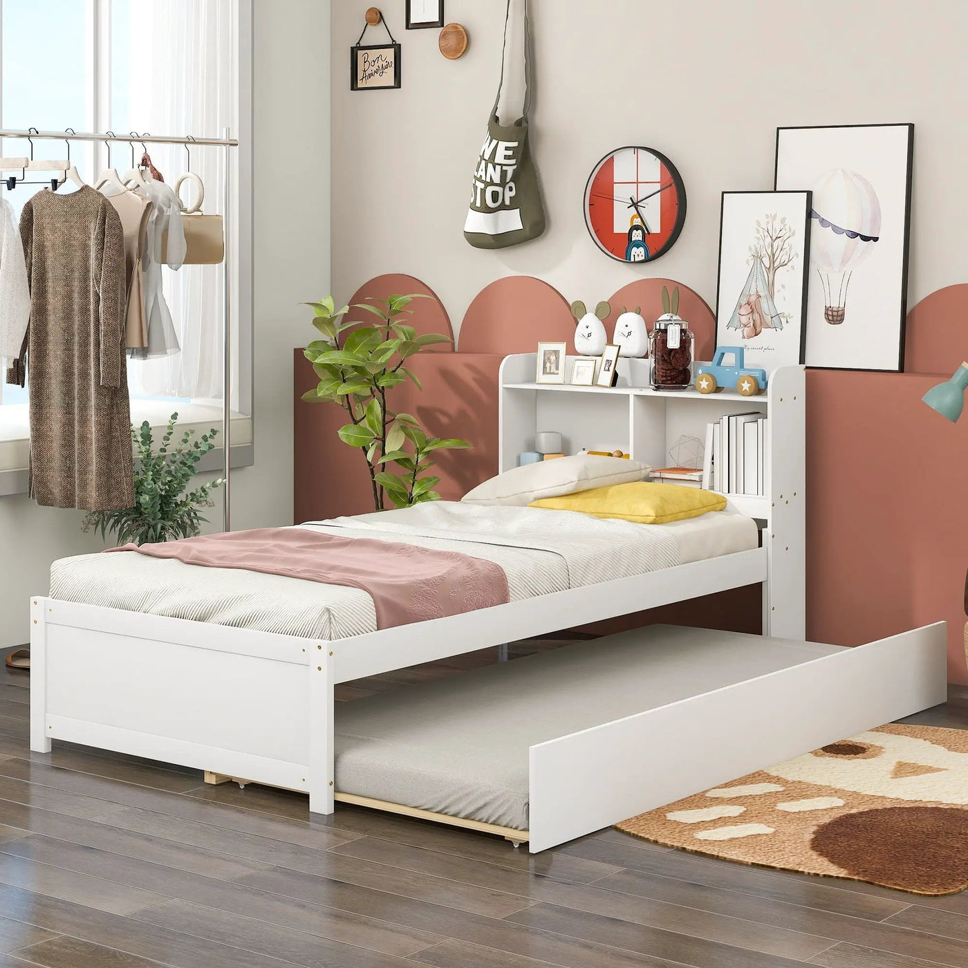 Twin Bed With Trundle, Bookcase by HouseOfZazla