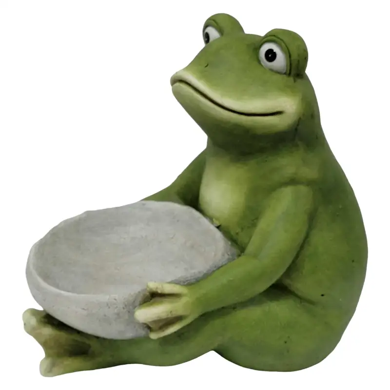 14-Inch Moss Frog Sculpture by HouseOfZazla