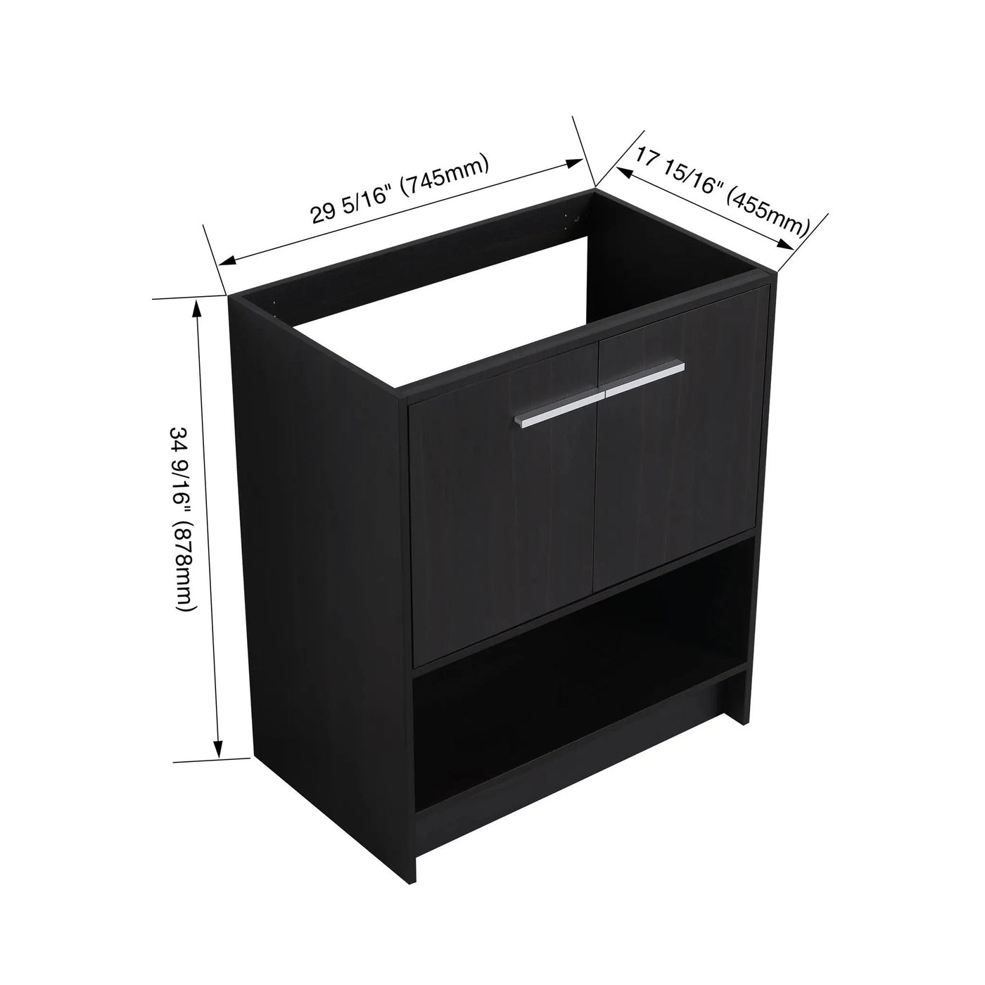 Modern Freestanding Bathroom Vanity With 2 Doors by HouseOfZazla