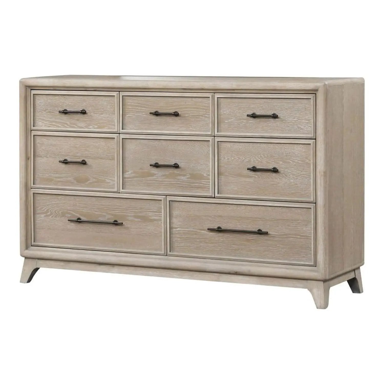 8 Drawers 1 Piece Dresser, Ample Storage Bedroom - Oak by HouseOfZazla