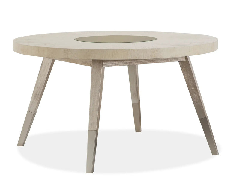 Lenox - Round Dining Table - Warm Silver by Unique Piece Furniture