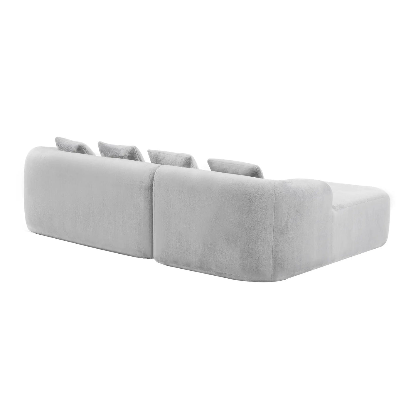 Modular L-Shape Sectional Sofa With Curved Chaise by HouseOfZazla