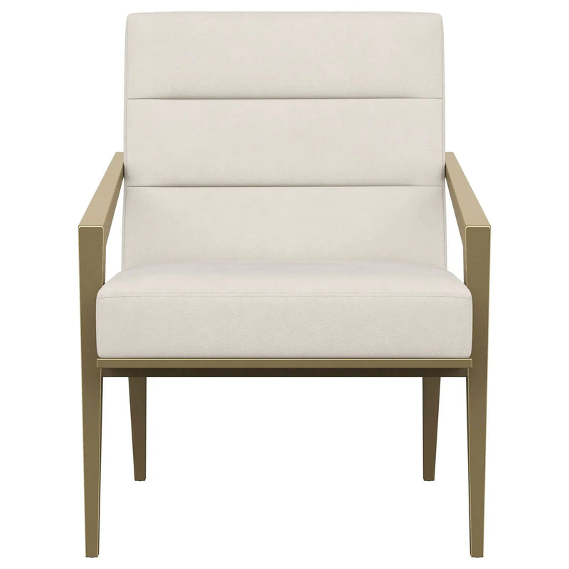 Kirra Upholstered Metal Arm Accent Chair Cream by Unique Piece Furniture