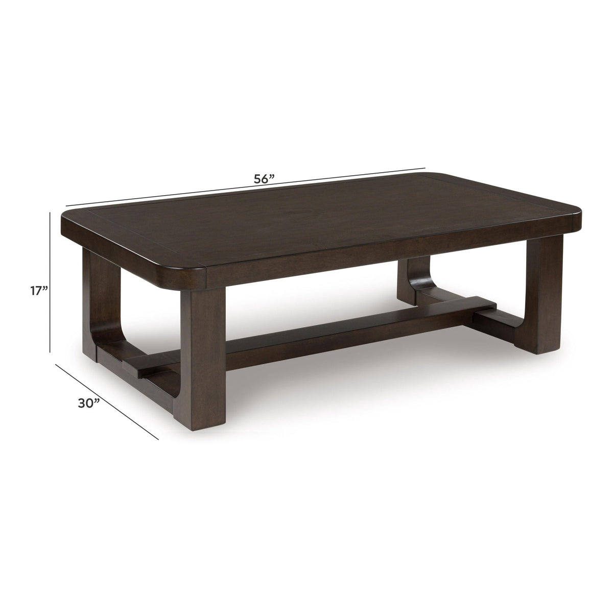 Breckington - Rectangular Cocktail Table - Dark Brown, photo 5 of 7
