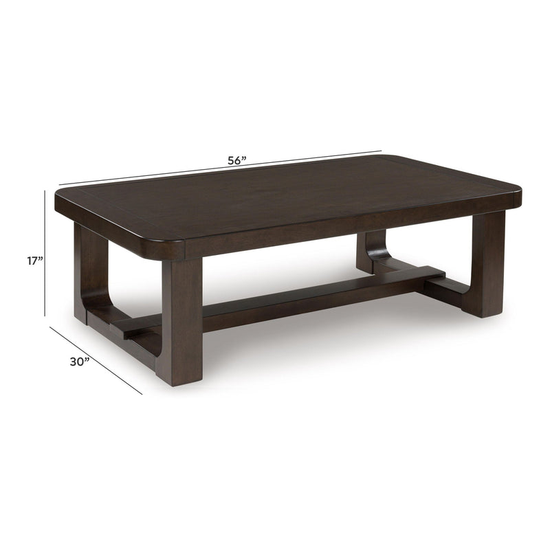 Breckington - Rectangular Cocktail Table - Dark Brown, photo 5 of 7