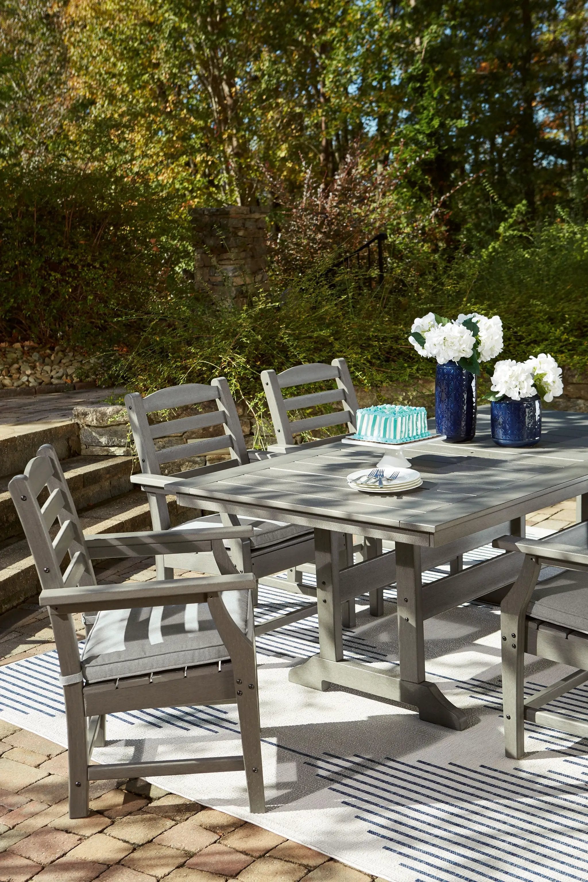 Visola - RECT Dining Table w/Umb OPT - Gray by Unique Piece Furniture