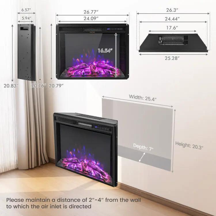 26" Electric Fireplace Insert by DirectDeals