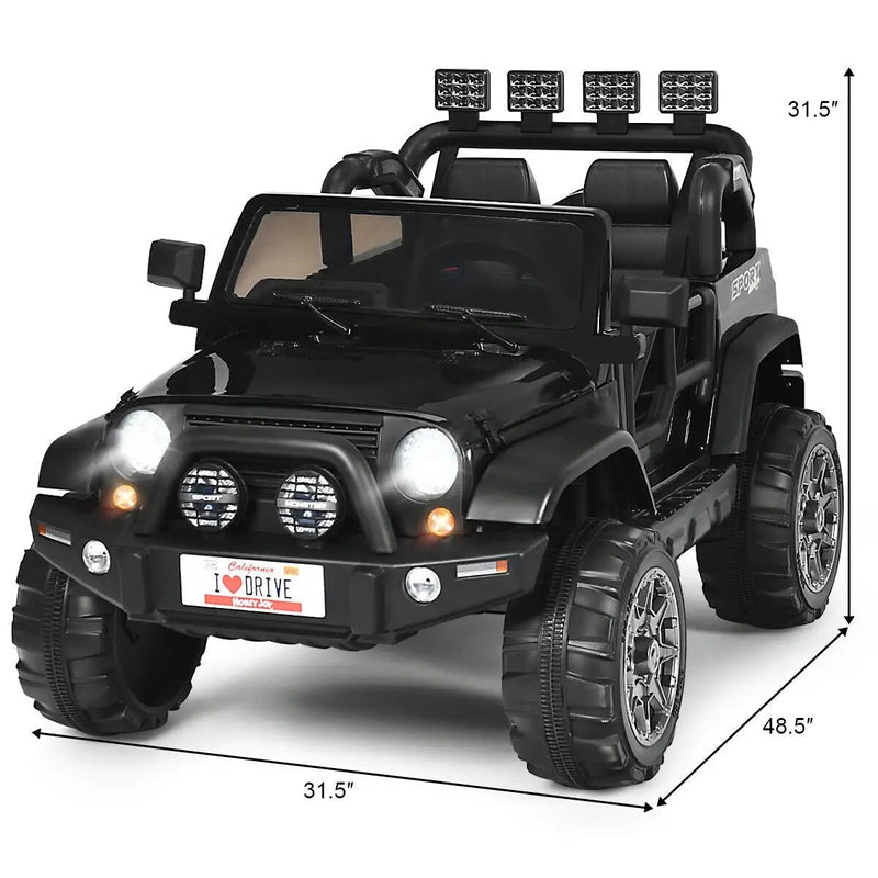 12V 2-Seater Ride on Car Truck with Remote Control and Storage Room by DirectDeals