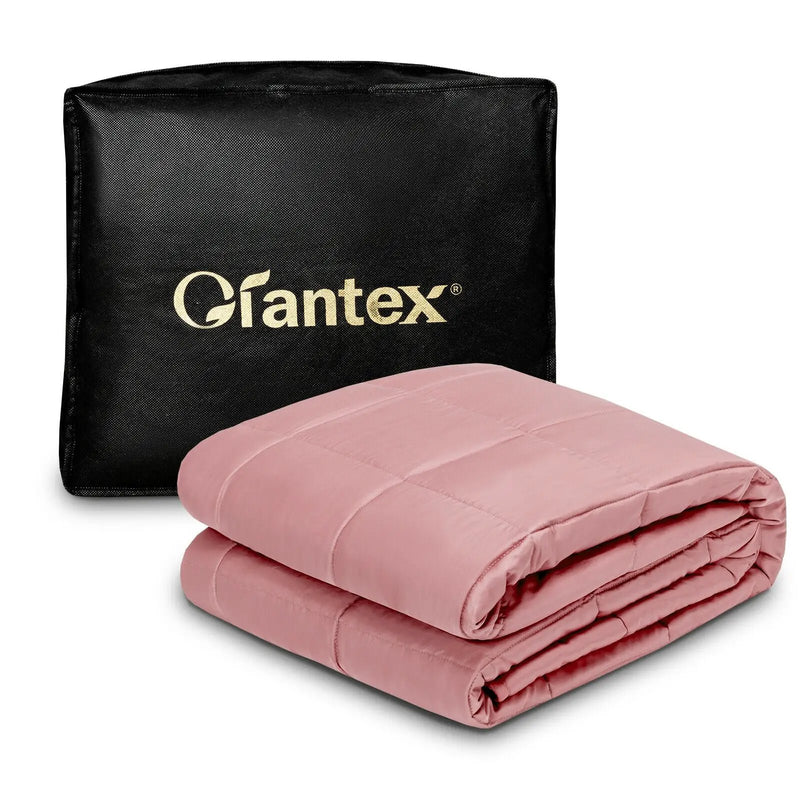20 lbs 60" x 80" Heavy Weighted Soft Breathable Blanket with Natural Bamboo Fabric -Pink by DirectDeals