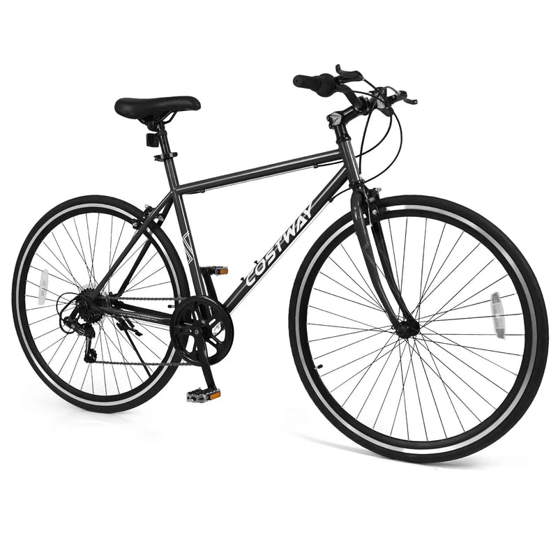 26 Inch Mountain Bike Adjustable with 6-Speed and All-terrain Rubber Wheels by DirectDeals