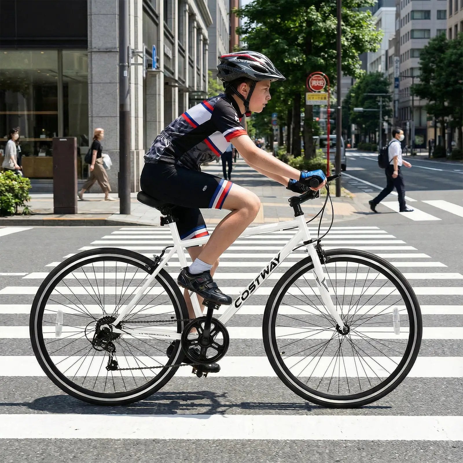26 Inch Mountain Bike Adjustable with 6-Speed and All-terrain Rubber Wheels by DirectDeals