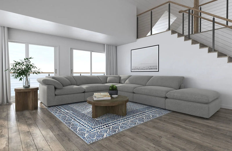 Raleigh 6-piece Boucle Upholstered Modular Sectional Grey by Unique Piece Furniture