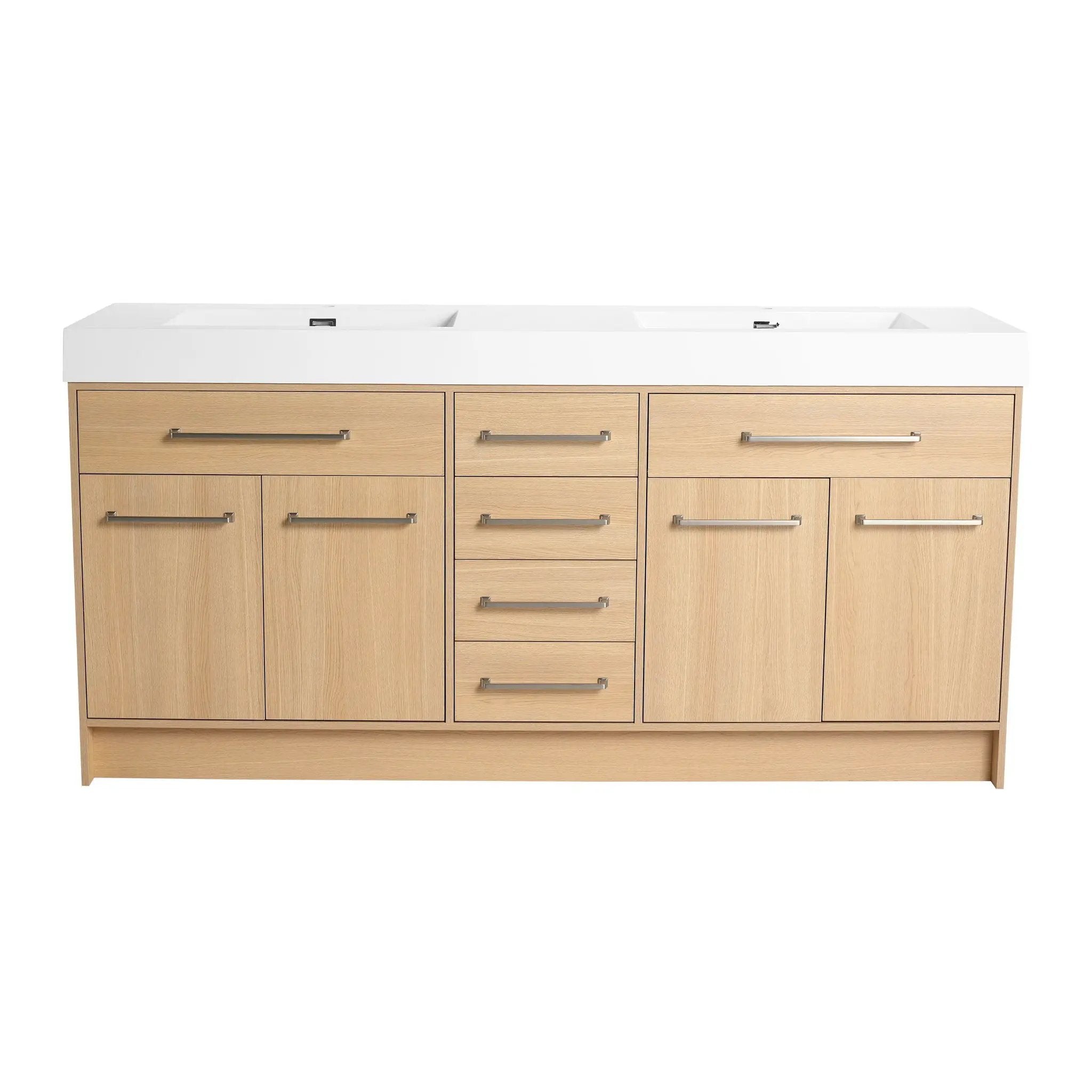 Freestanding Bathroom Vanity With Resin Sink, Soft-Closing Doors And Drawers by HouseOfZazla