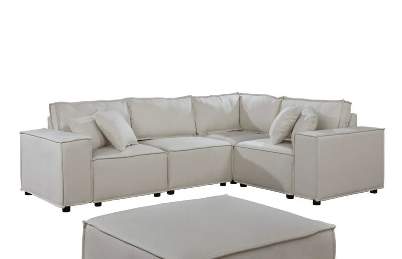 Melrose - Modular Sectional Sofa With Ottoman by HouseOfZazla