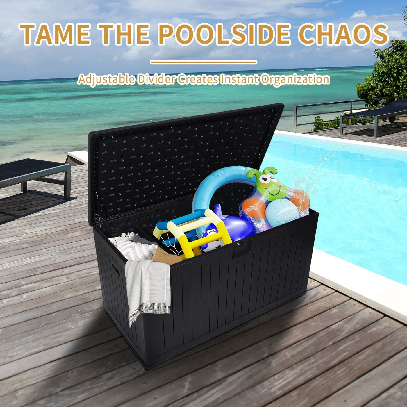 Outdoor Large Storage Box With Lockable Storage Containers by HouseOfZazla