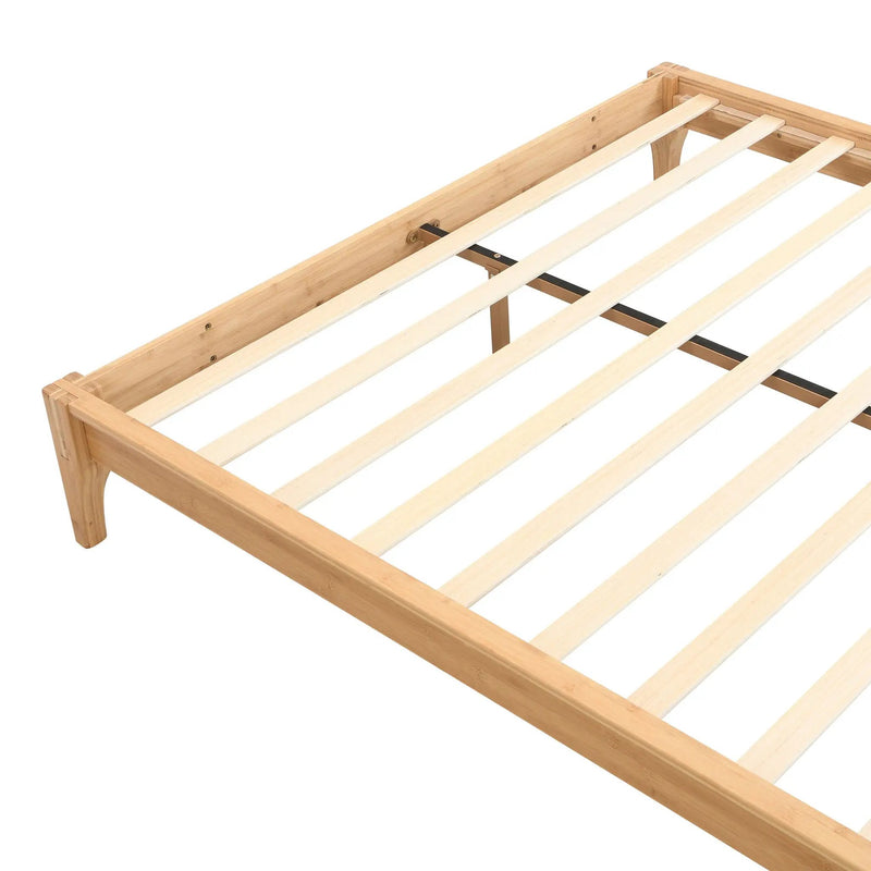 Solid Dry Bamboo Platform Bed Frame, With Slat Support by Unique Piece Furniture