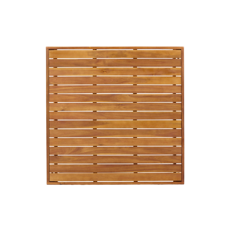 41.14-Inch Height Teak Finish Acacia Solid Wood Outdoor Dining Table by HouseOfZazla