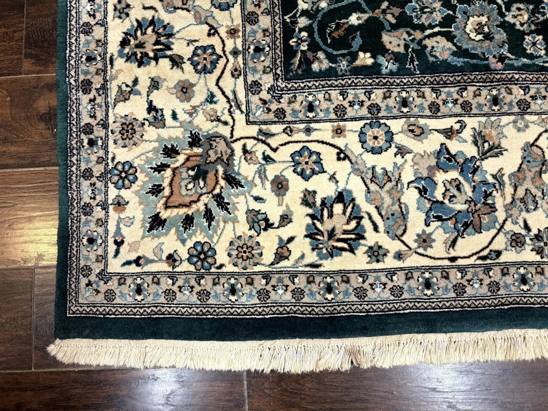 Pak Persian Rug 9x12, Dark Green, Floral Allover by Jewel Rugs