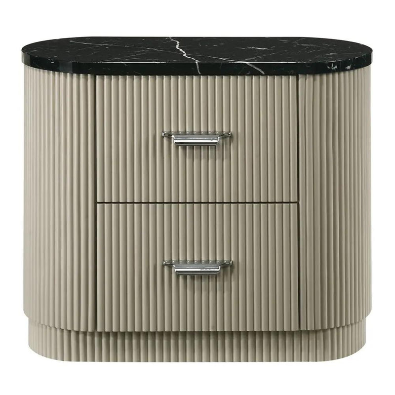 Travonte - Nightstand - Gray / Beige by Unique Piece Furniture