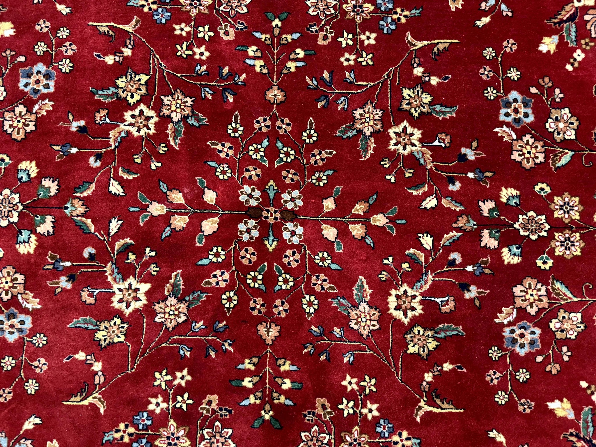 Indo Persian Rug 8x10, Red and Cream, Floral, Pande Cameron by Jewel Rugs