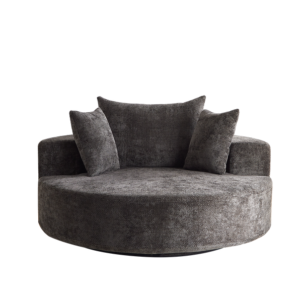 55'' Chenille Foam Single Swivel Chair