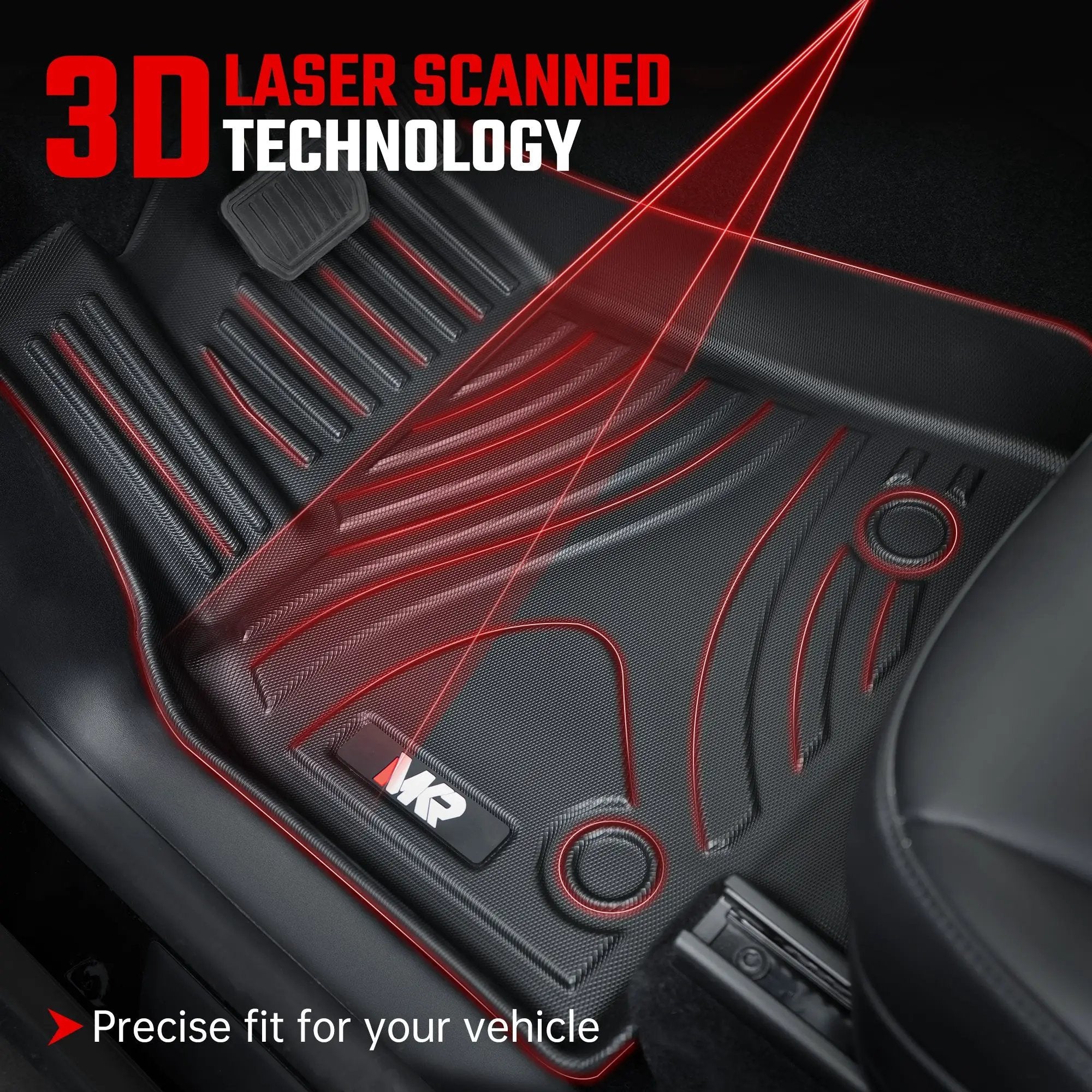 All-Weather TPE Floor Mats for Tesla Model Y 2021-2022 by HouseOfZazla