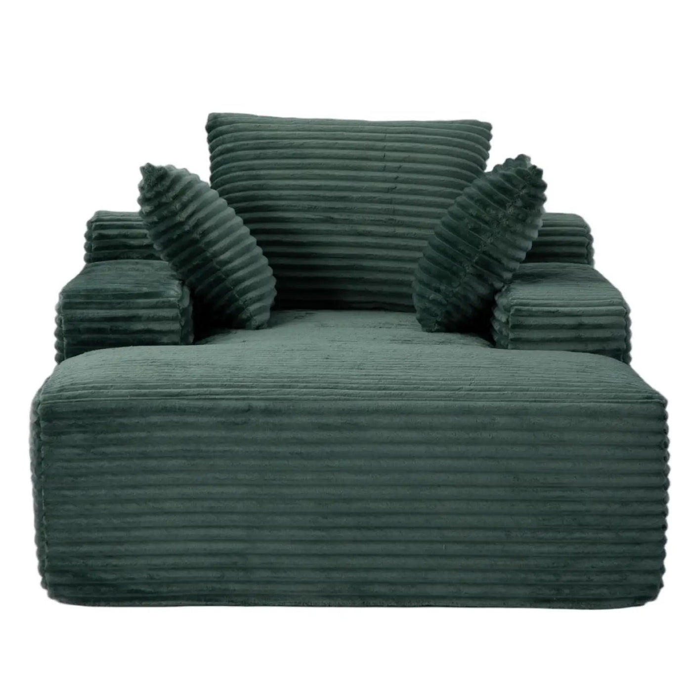 Oversized Chaise Lounge Chair Cozy Cloud Couch With 3 Throw Pillows And Wide Armrest by HouseOfZazla
