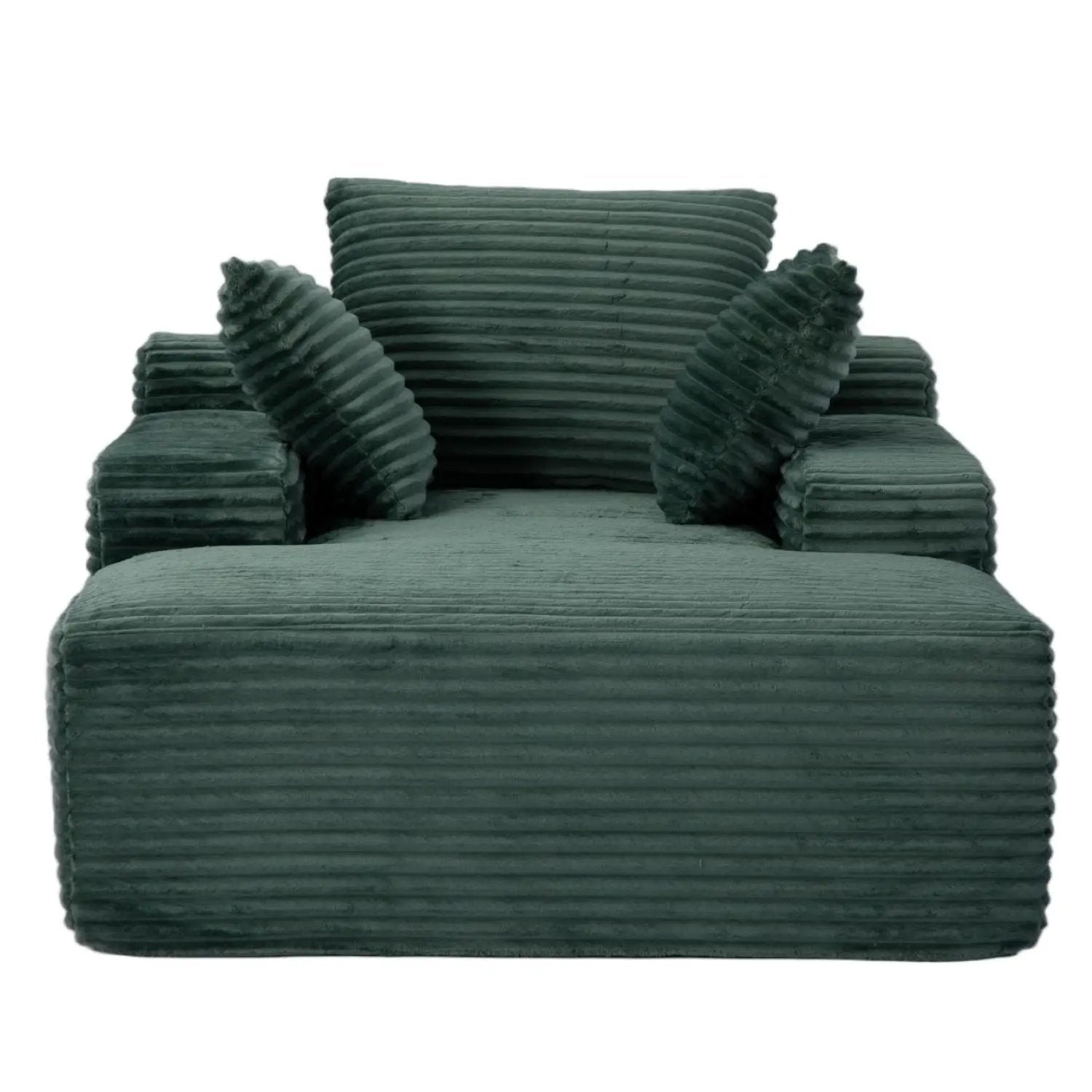 Oversized Chaise Lounge Chair Cozy Cloud Couch With 3 Throw Pillows And Wide Armrest by HouseOfZazla