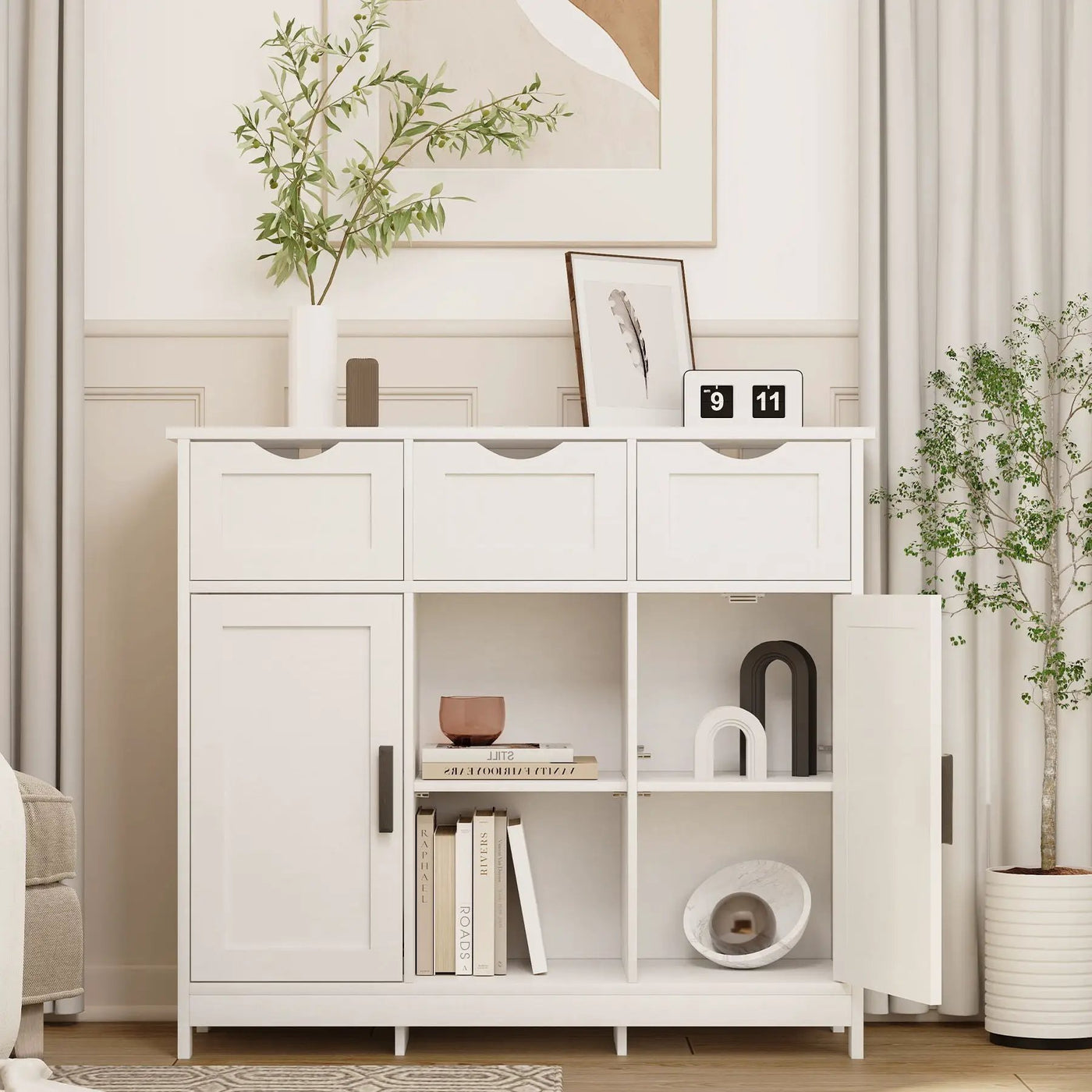 Storage Cabinets, Wooden Floor Cabinet, With Drawers And Shelves Storage Cabinets, Accent Cabinet For Living Room, Bedroom, Bathroom Furniture Home Decor by HouseOfZazla