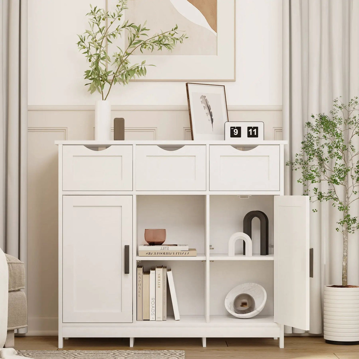Storage Cabinets, Wooden Floor Cabinet, With Drawers And Shelves Storage Cabinets, Accent Cabinet For Living Room, Bedroom, Bathroom Furniture Home Decor by Unique Piece Furniture