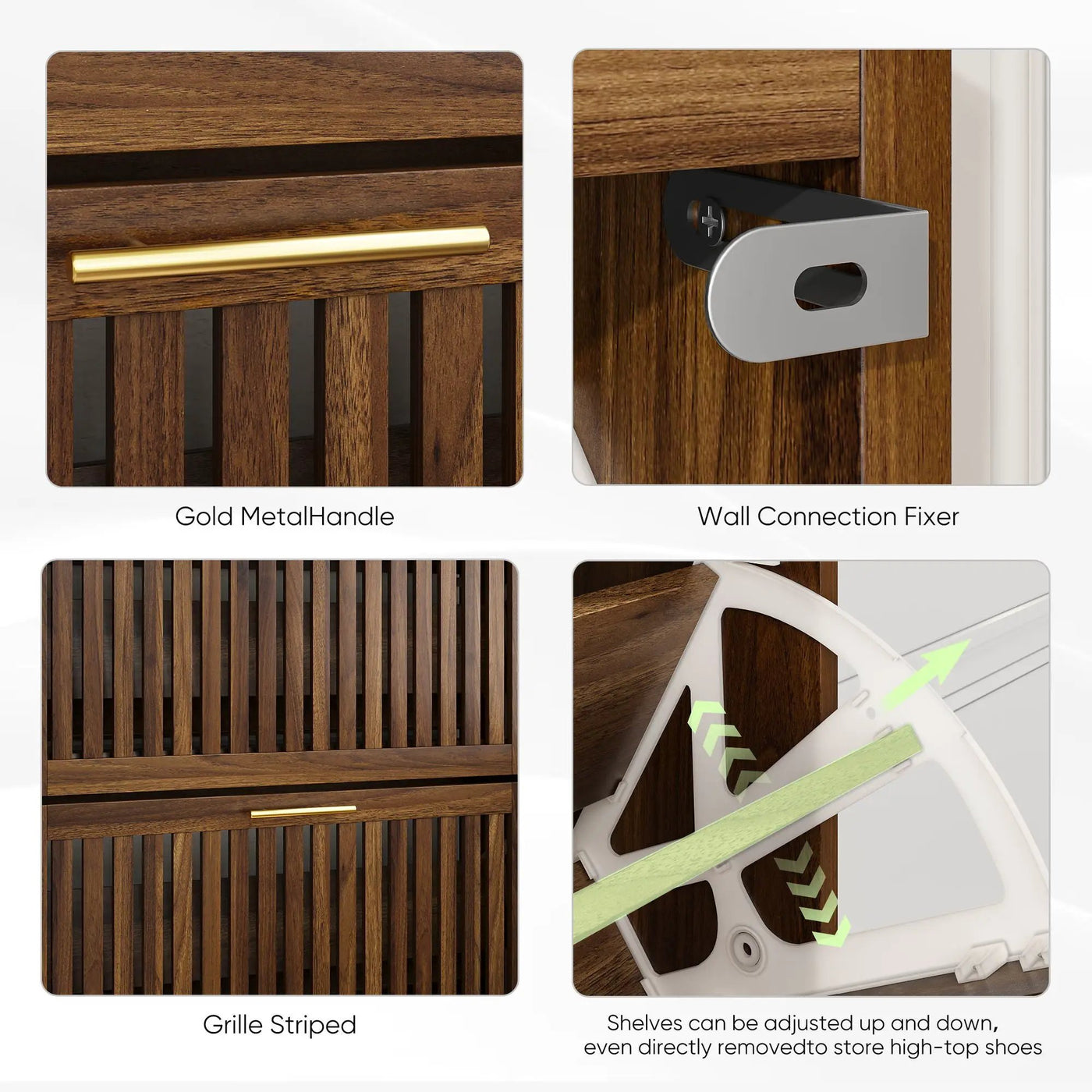 Medieval Modern Shoe Cabinet With 2 Flip Drawers And Fence Design by HouseOfZazla