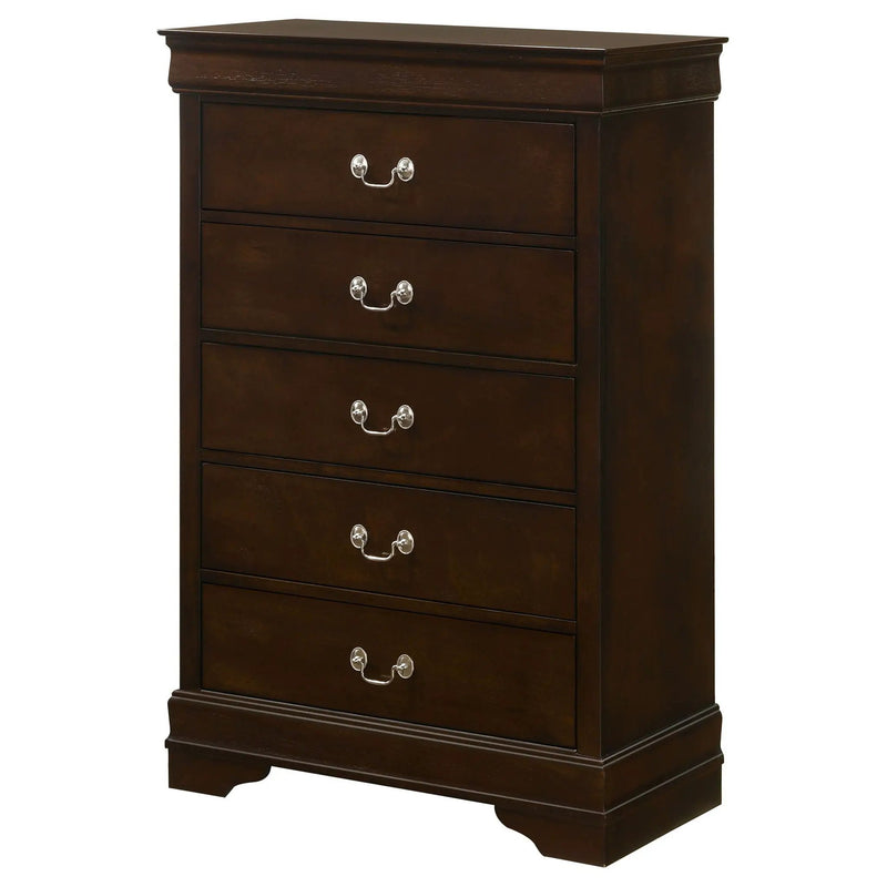 Louis Philippe 5-drawer Bedroom Chest Cappuccino by Unique Piece Furniture