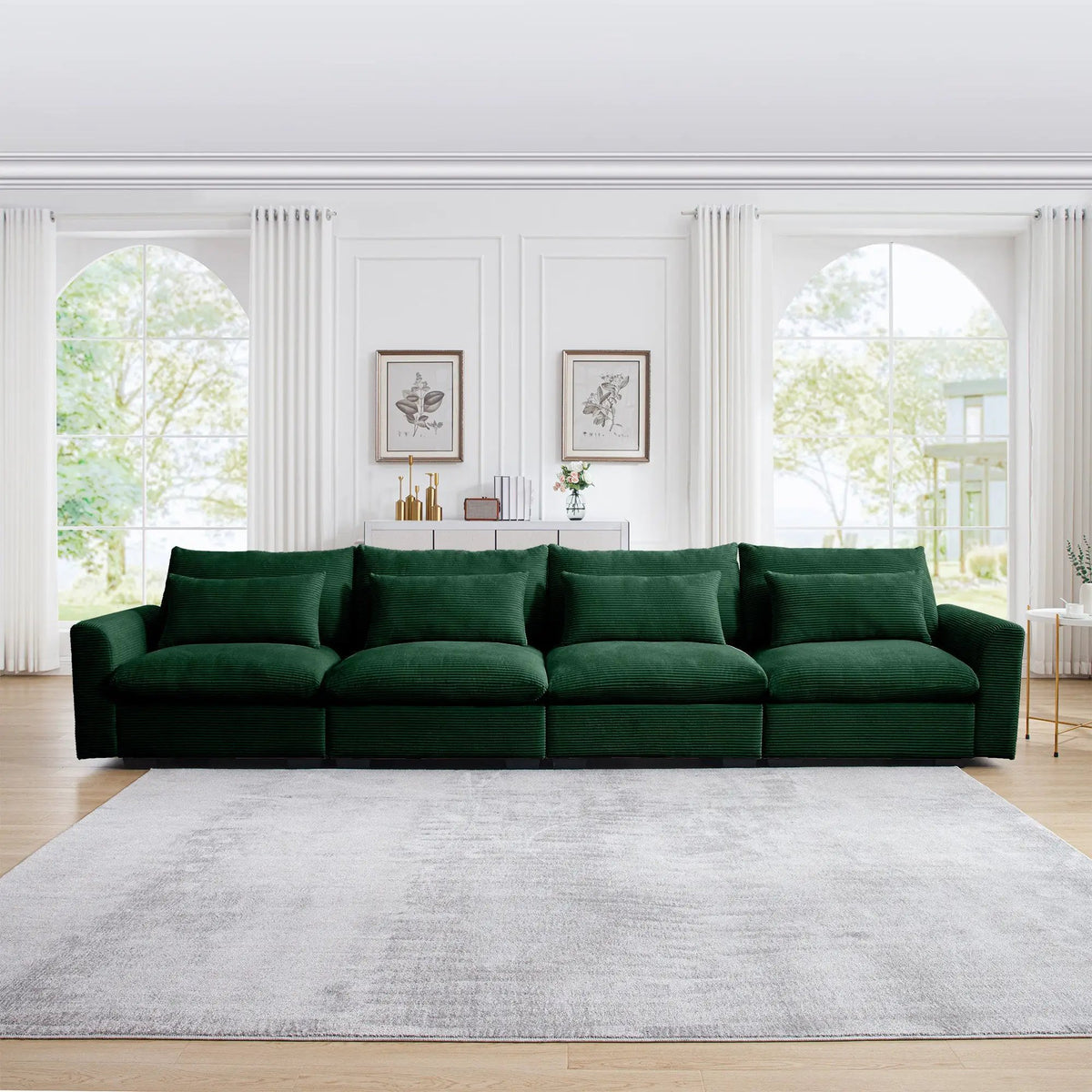 4 Seater Deep Seat Couches for Living Room by HouseOfZazla