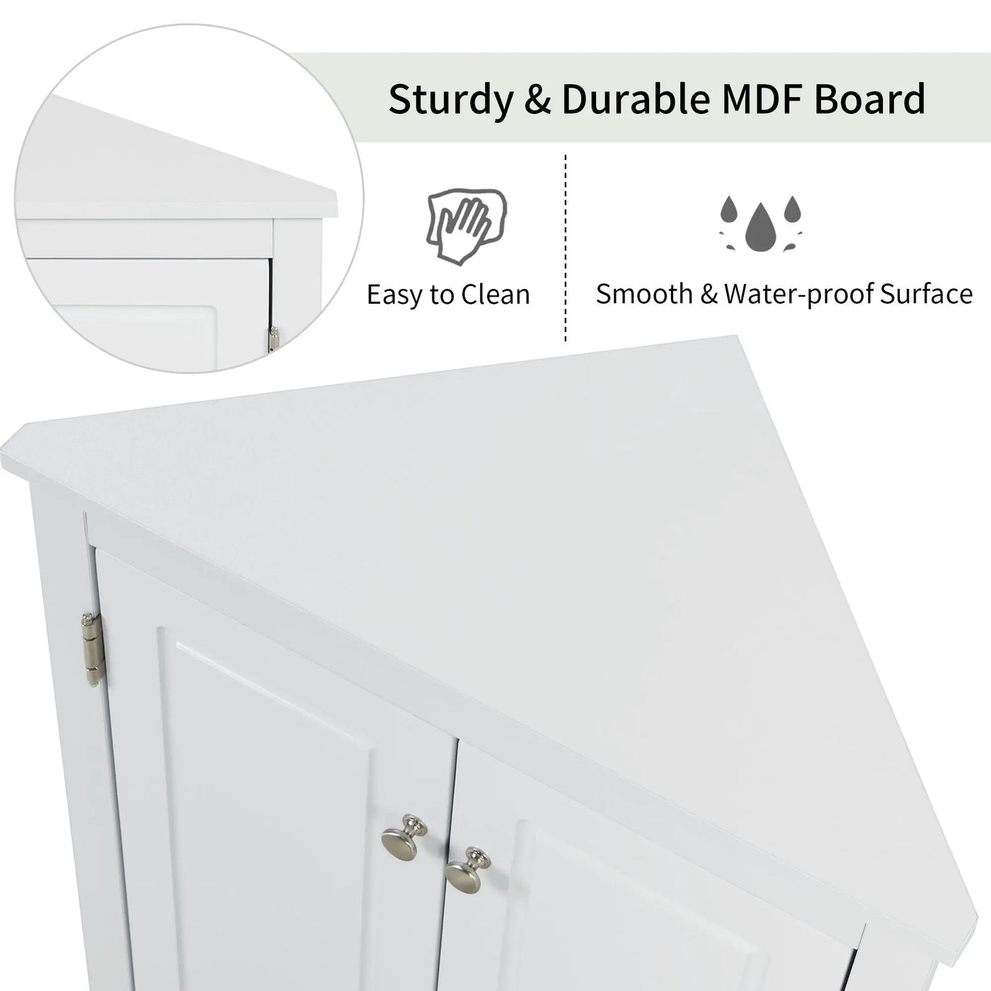 Triangle Bathroom Storage Cabinet With Adjustable Shelves, Freestanding Floor Cabinet For Home Kitchen by HouseOfZazla
