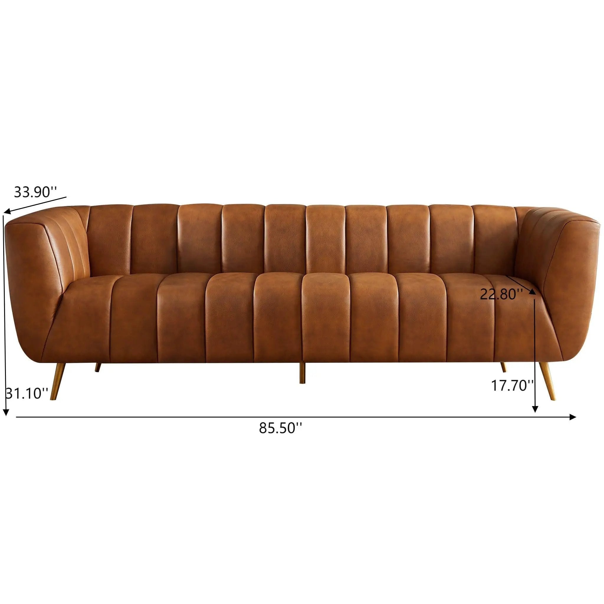 Ava - Sofa - Gold / Tan by HouseOfZazla